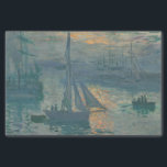 Monet Sunrise Marine Impressionism Painting Tissue Paper<br><div class="desc">Claude Monet's painting Sunrise (Marine) is a famous painting by French impressionist Claude Monet painted in 1872. Sunrise (Marine) was painted en plein air,  or "outdoors" and showcases his informal and spontaneous brushstrokes.</div>