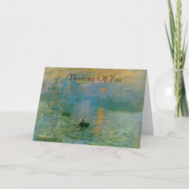 Monet Sunrise Painting Thinking Of You Card (Front)