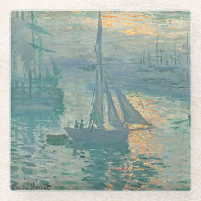Monet Sunrise Sail Coaster (Front)