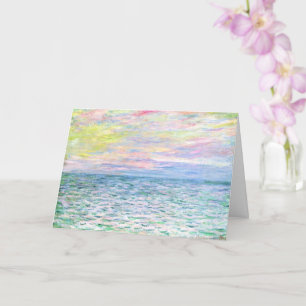 Monet - Sunset at Pourville, fine art Card