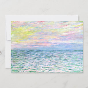 Monet - Sunset at Pourville, fine art Holiday Card