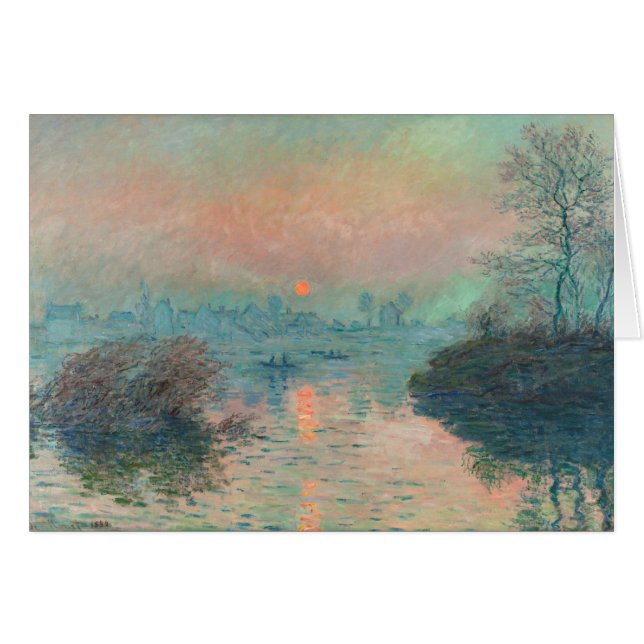 Monet Sunset on the Seine Fine Art Impressionism  (Front Horizontal)