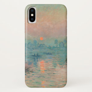 Monet Sunset on the Seine Fine Art Impressionism  iPhone X Case