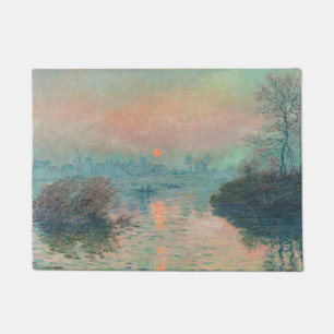 Monet Sunset on the Seine Fine Art Impressionism Doormat