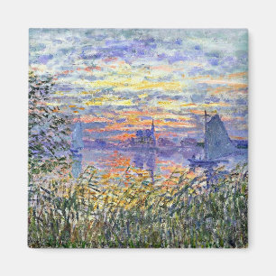 Monet - Sunset on the Seine, fine art painting Magnet