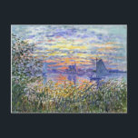 Monet - Sunset on the Seine, fine art painting Postcard<br><div class="desc">Sunset on the Seine,  famous painting by Impressionist artist Claude Monet,  1874</div>