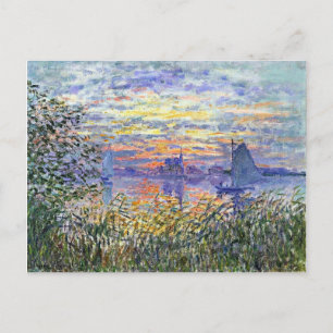 Monet - Sunset on the Seine, fine art painting Postcard