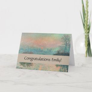 Monet Sunset Seine Fine Art Impressionism Card