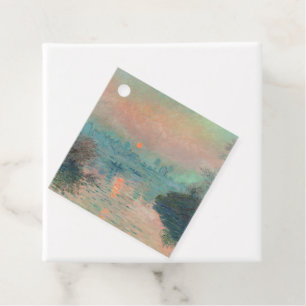 Monet Sunset Seine Fine Art Impressionism  Favour Tags