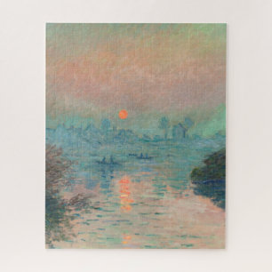 Monet Sunset Seine Fine Art Impressionism  Jigsaw Puzzle
