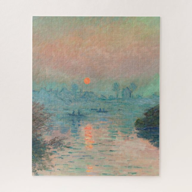 Monet Sunset Seine Fine Art Impressionism  Jigsaw Puzzle (Vertical)