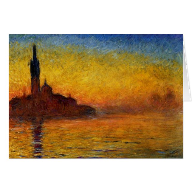 Monet Sunset Venice Colourful Impressionism Art (Front Horizontal)
