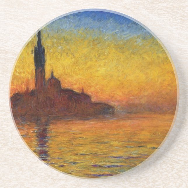 Monet Sunset Venice Colourful Impressionism Art Coaster (Front)