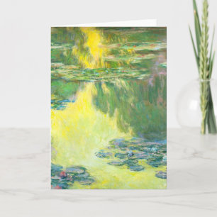 Monet Sunset Waterlilies Greeting Card
