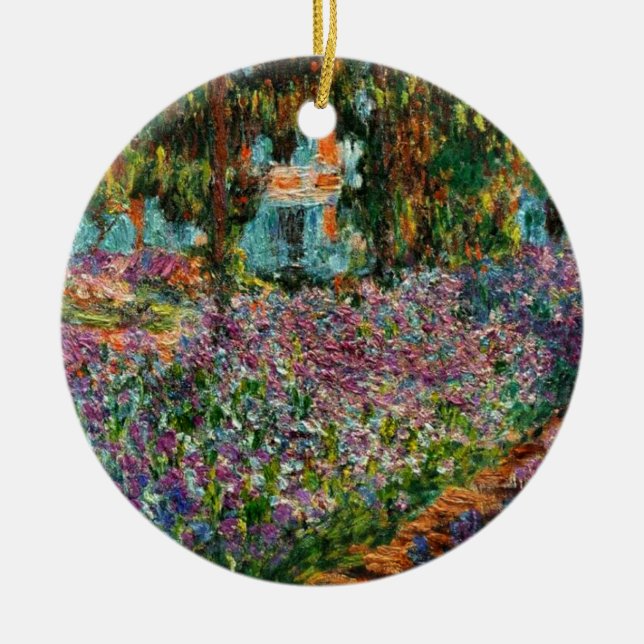 Monet The Artist’s Garden at Giverny  Ceramic Ornament (Front)