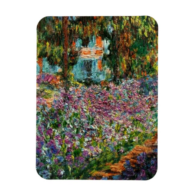Monet The Artist’s Garden at Giverny  Magnet (Vertical)
