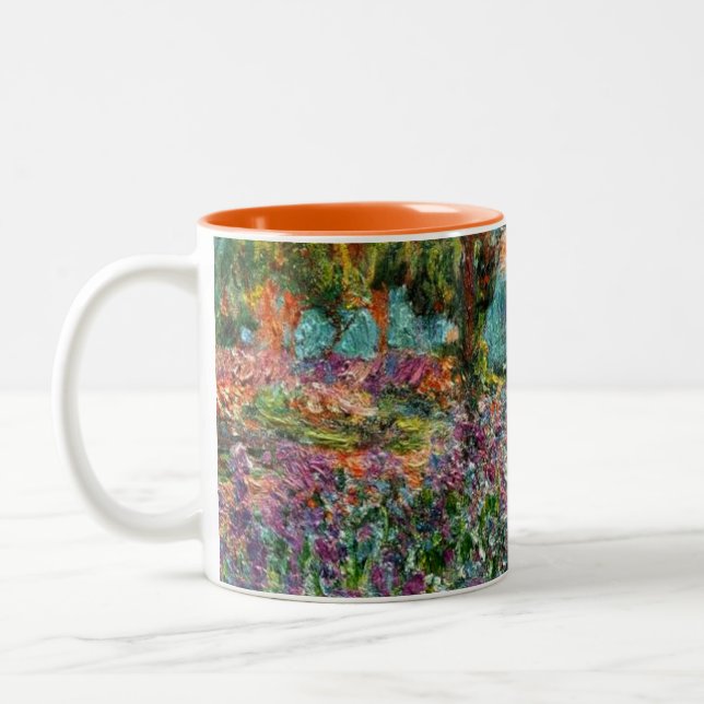 Monet The Artist’s Garden at Giverny  Two-Tone Coffee Mug (Left)