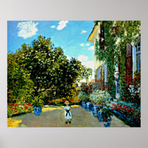 Monet - The Artist's House at Argenteuil Poster