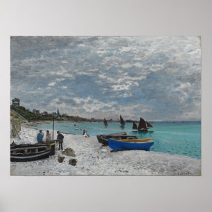 Monet - The Beach At Sainte Adresse Poster