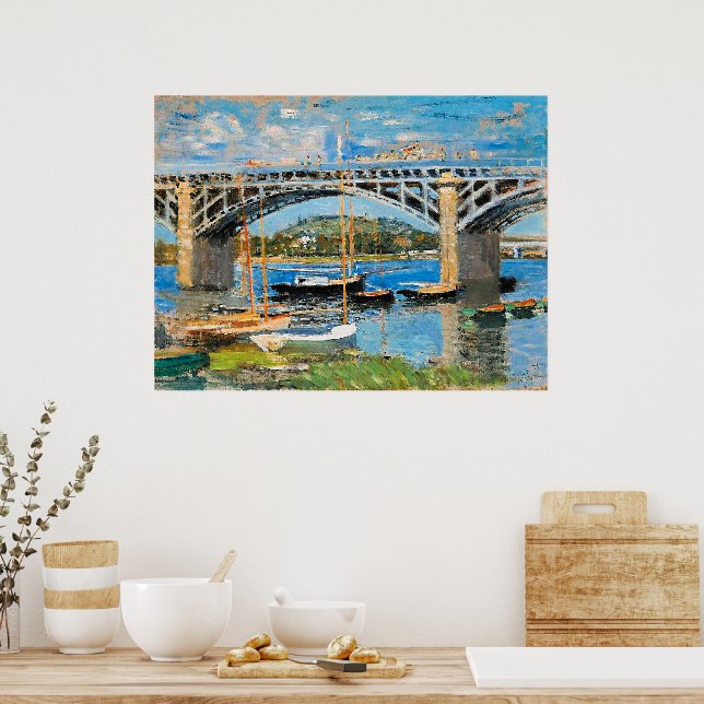 Monet - The Bridge over the Seine, Poster (Kitchen)