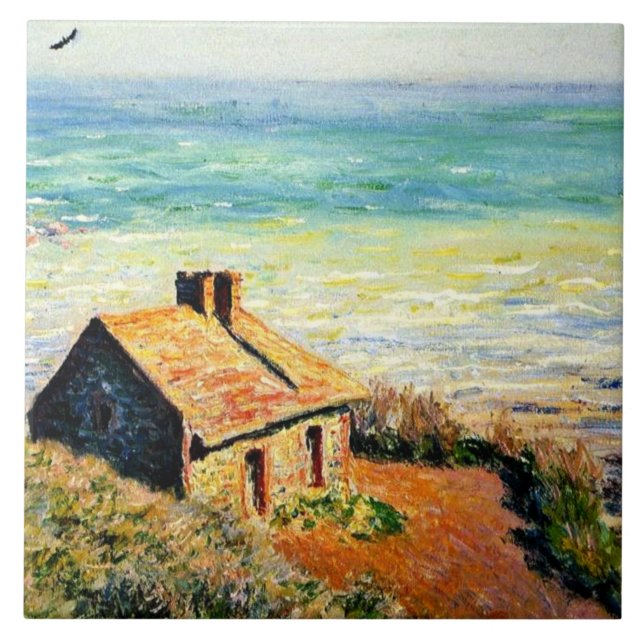 Monet - The Customs House, Morning Effect Ceramic Tile (Front)