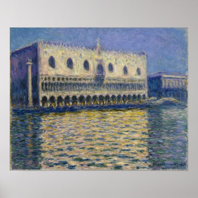 Monet - The Doges Palace (Le Palais Ducal) Poster (Front)