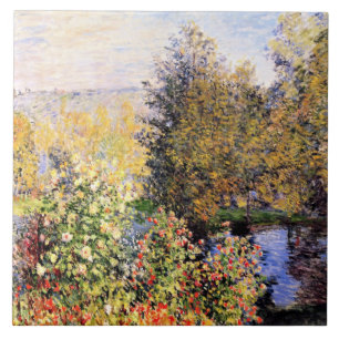 Monet - The Hoschede's Garden at Montgeron Ceramic Tile