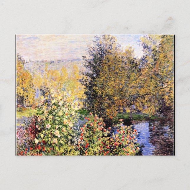 Monet - The Hoschede's Garden at Montgeron Postcard (Front)