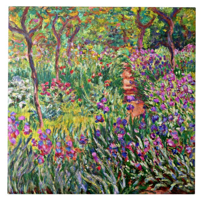 Monet - The Iris Garden at Giverny Ceramic Tile (Front)