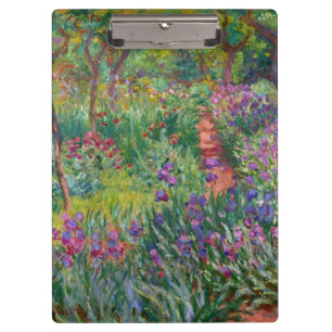Monet “The Iris Garden at Giverny” Clipboard