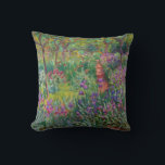 Monet “The Iris Garden at Giverny” Cushion<br><div class="desc">Monet was a founder of French Impressionist painting, of which “The Iris Garden at Giverny” (painted between 1899 and 1900) is a beautiful example. It’s a celebration of colour, light and movement. When Monet purchased the Giverny estate, he redesigned the flower garden already planted on its grounds. His preference for...</div>