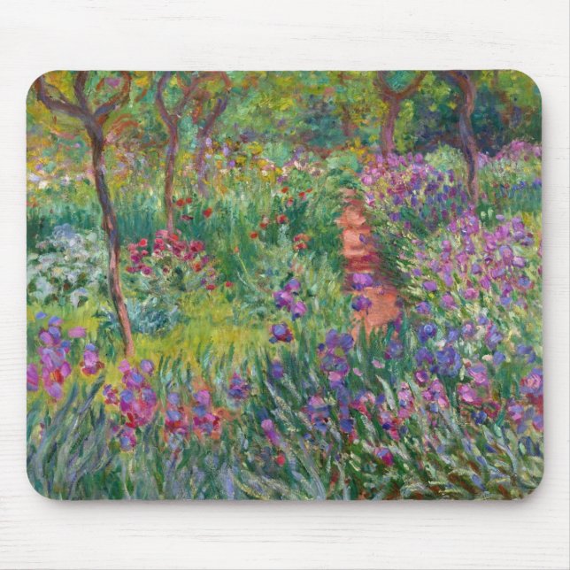 Monet “The Iris Garden at Giverny” Mouse Pad (Front)
