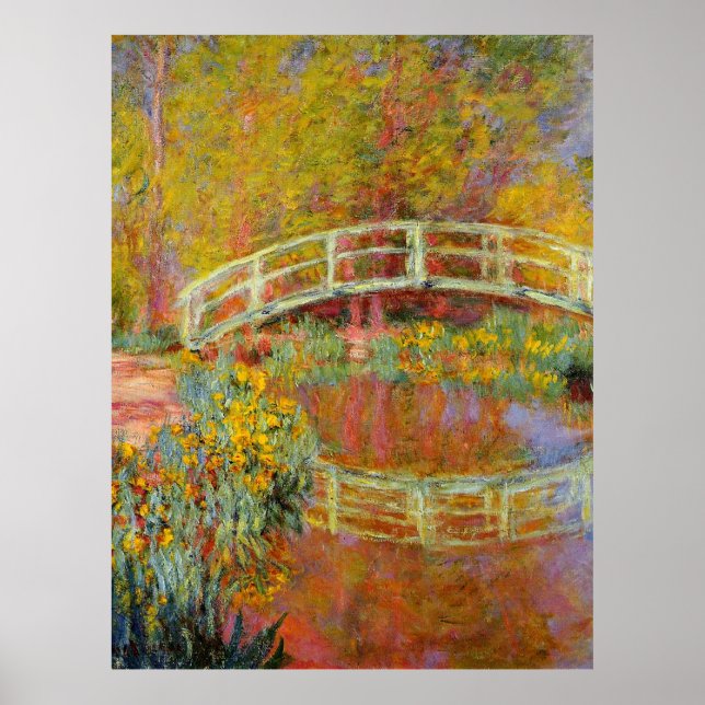 Monet - The Japanese Bridge, 1896, Poster (Front)