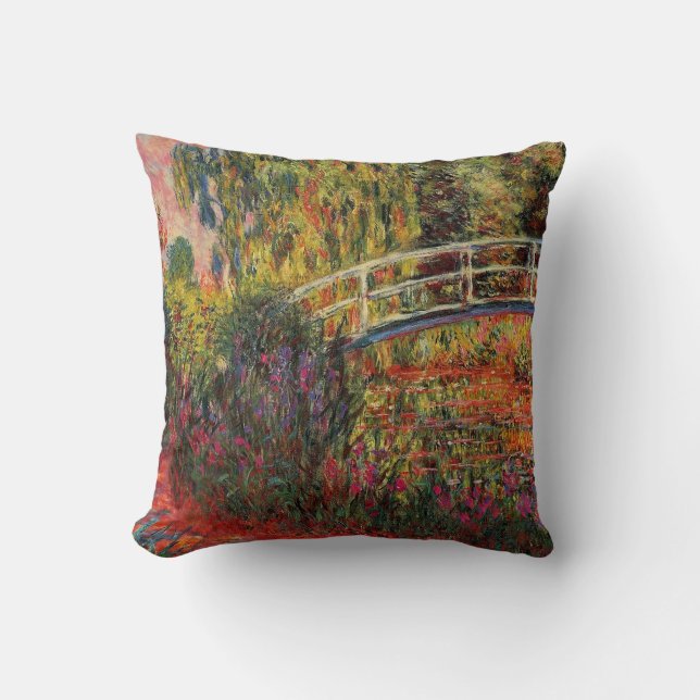 Monet - The Japanese Bridge, Irises Cushion (Front)