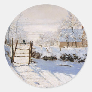 Monet - The Magpie  Classic Round Sticker