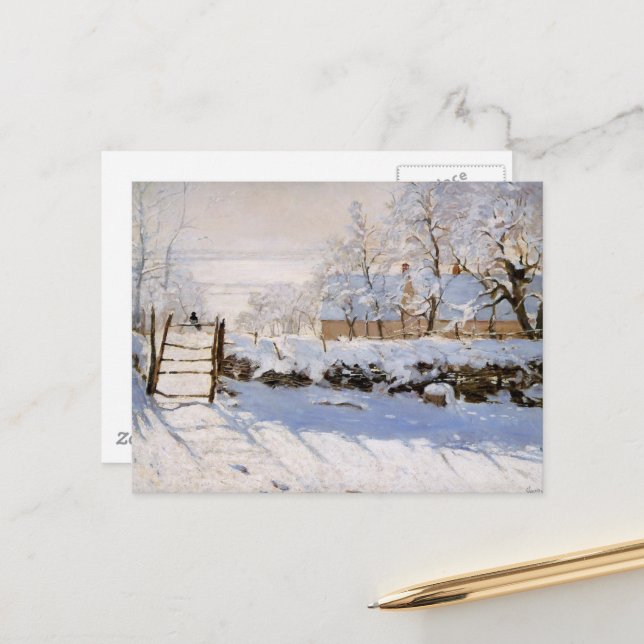 Monet - The Magpie Postcard (Front/Back In Situ)