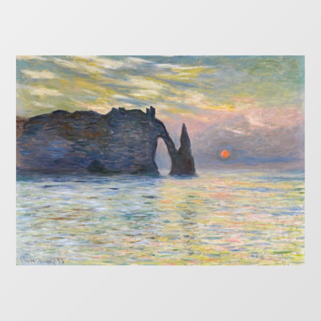 Monet - The Manneport, Cliff at Etretat, Sunset (Sheet)