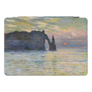 Monet - The Manneport, Cliff at Etretat, Sunset iPad Pro Cover