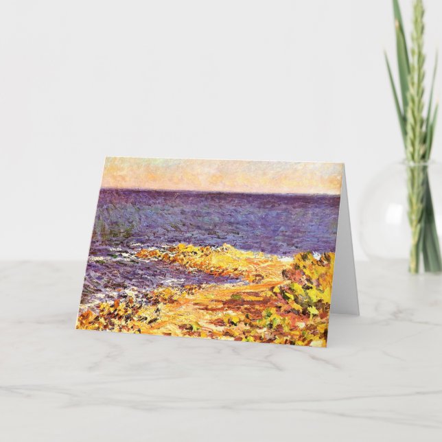 Monet - The Mediterranean at Antibes Card (Front)