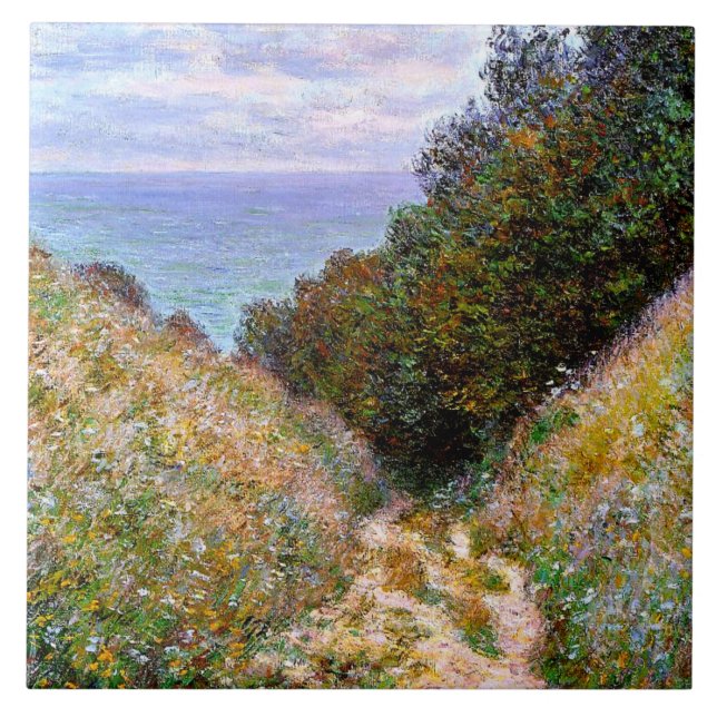 Monet - The Path at La Cavee, Pourville Ceramic Tile (Front)