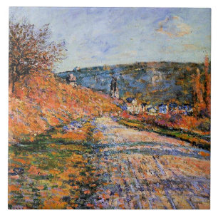 Monet - The Road to Vetheuil Ceramic Tile