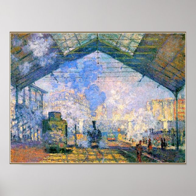 Monet - The Saint-Lazare Station, fine art Poster (Front)