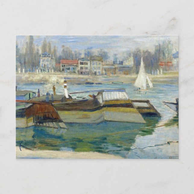 Monet - The Seine at Asnieres Postcard (Front)