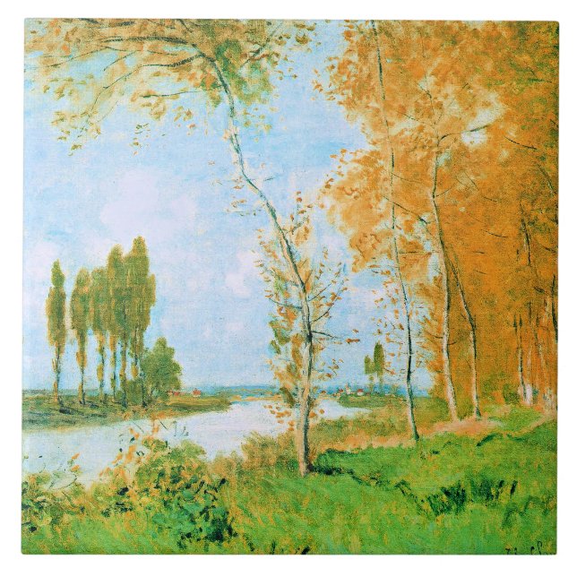 Monet - The Spring in Argenteuil, Ceramic Tile (Front)