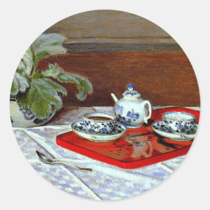 Monet: The Tea Set Classic Round Sticker