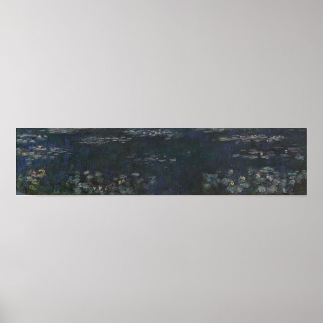 Monet - The Water Lilies Green Reflections Poster (Front)