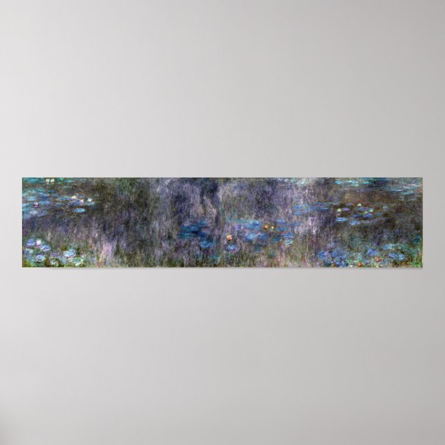 Monet - The Water Lilies Tree Reflections Poster (Front)