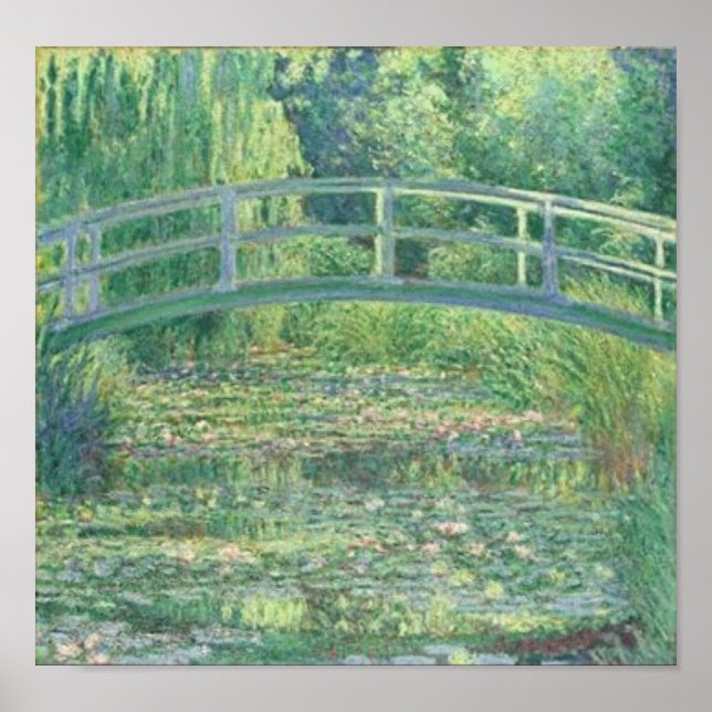 Monet-The Water Lily Pond Poster (Front)