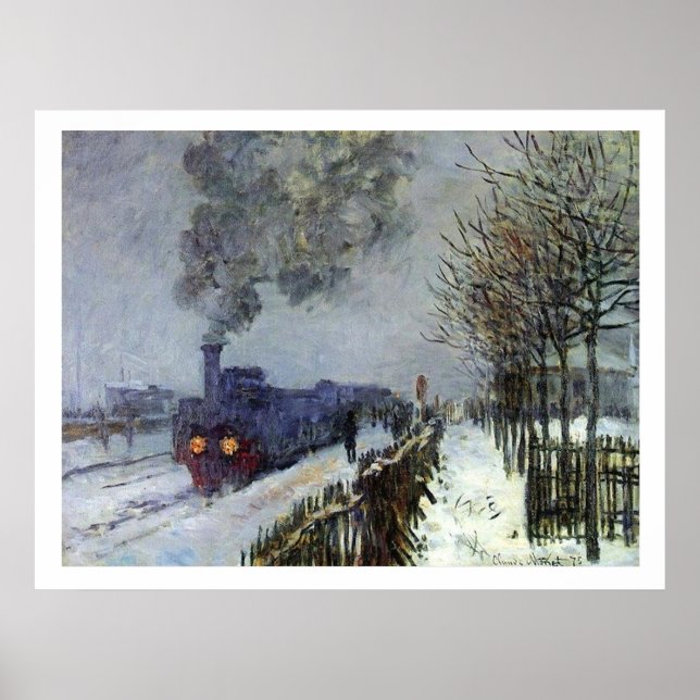 Monet Train in Snow Poster (Front)