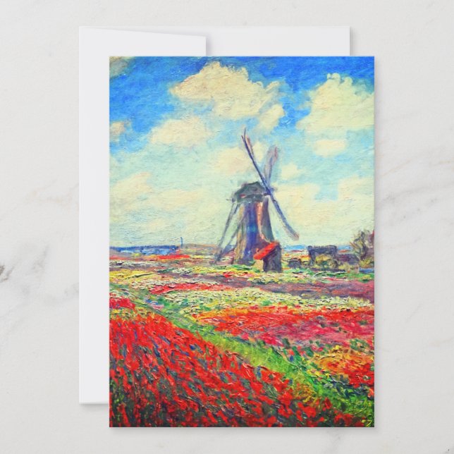 Monet Tulips Windmill Announcement (Front)